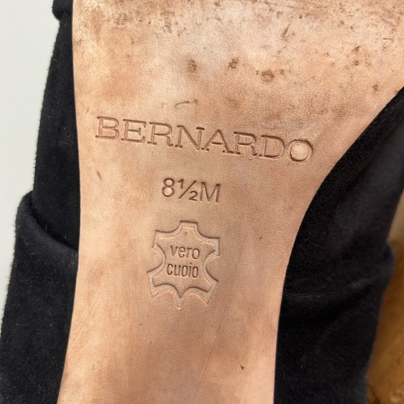 Anthropologie Bernardo Fae Black Suede Fringe Sandals size 8.5 - Picture 10 of 11